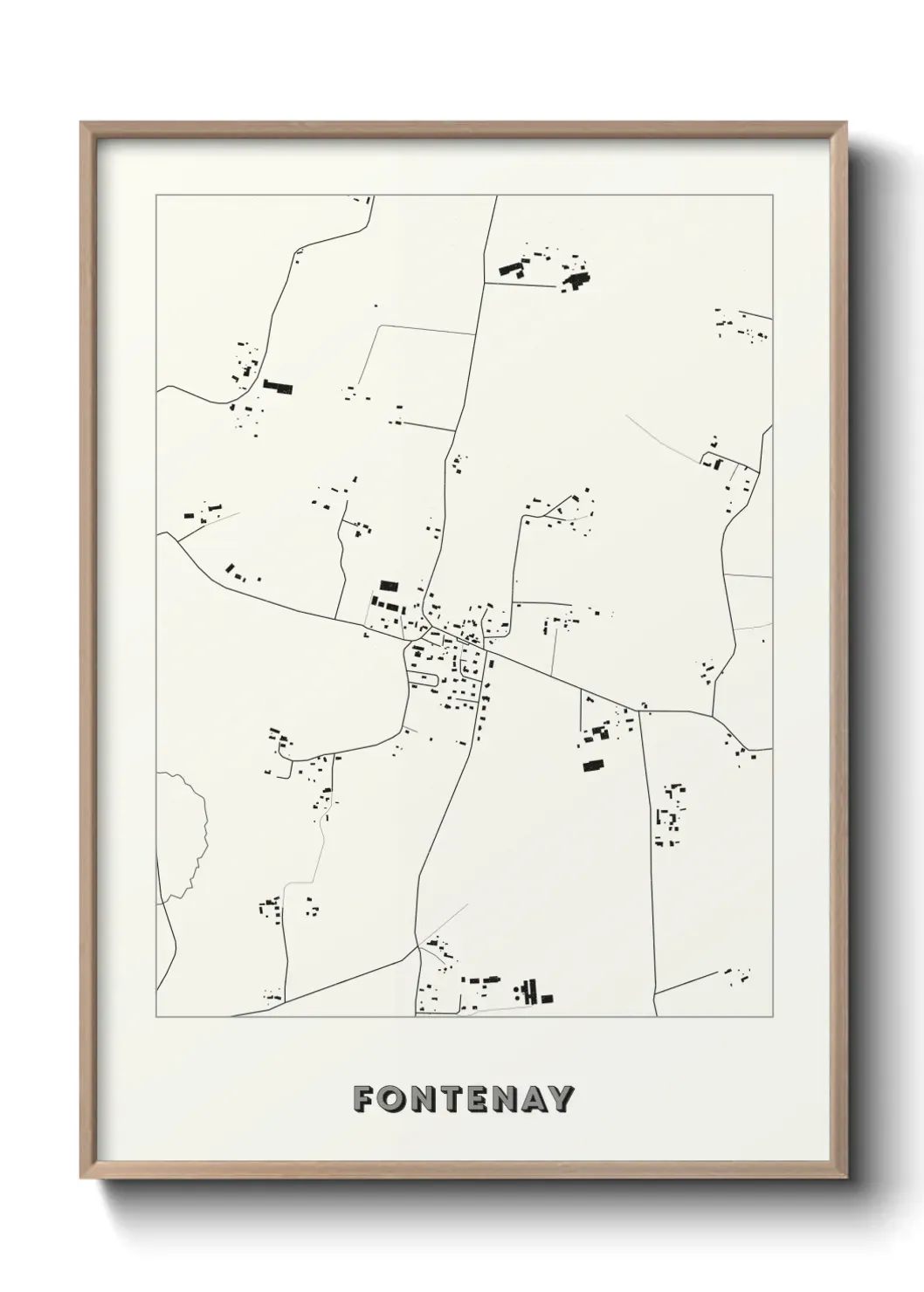 Un poster carte Fontenay