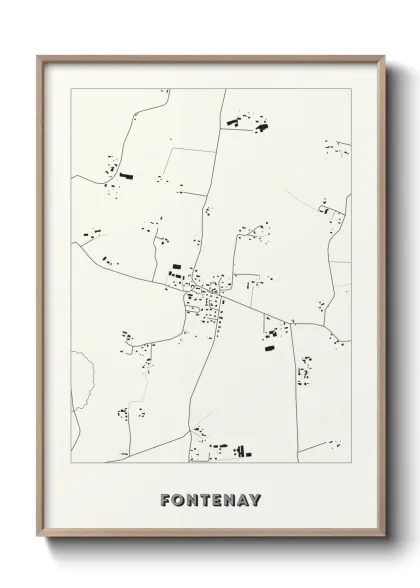 Une affiche de carte sur Fontenay