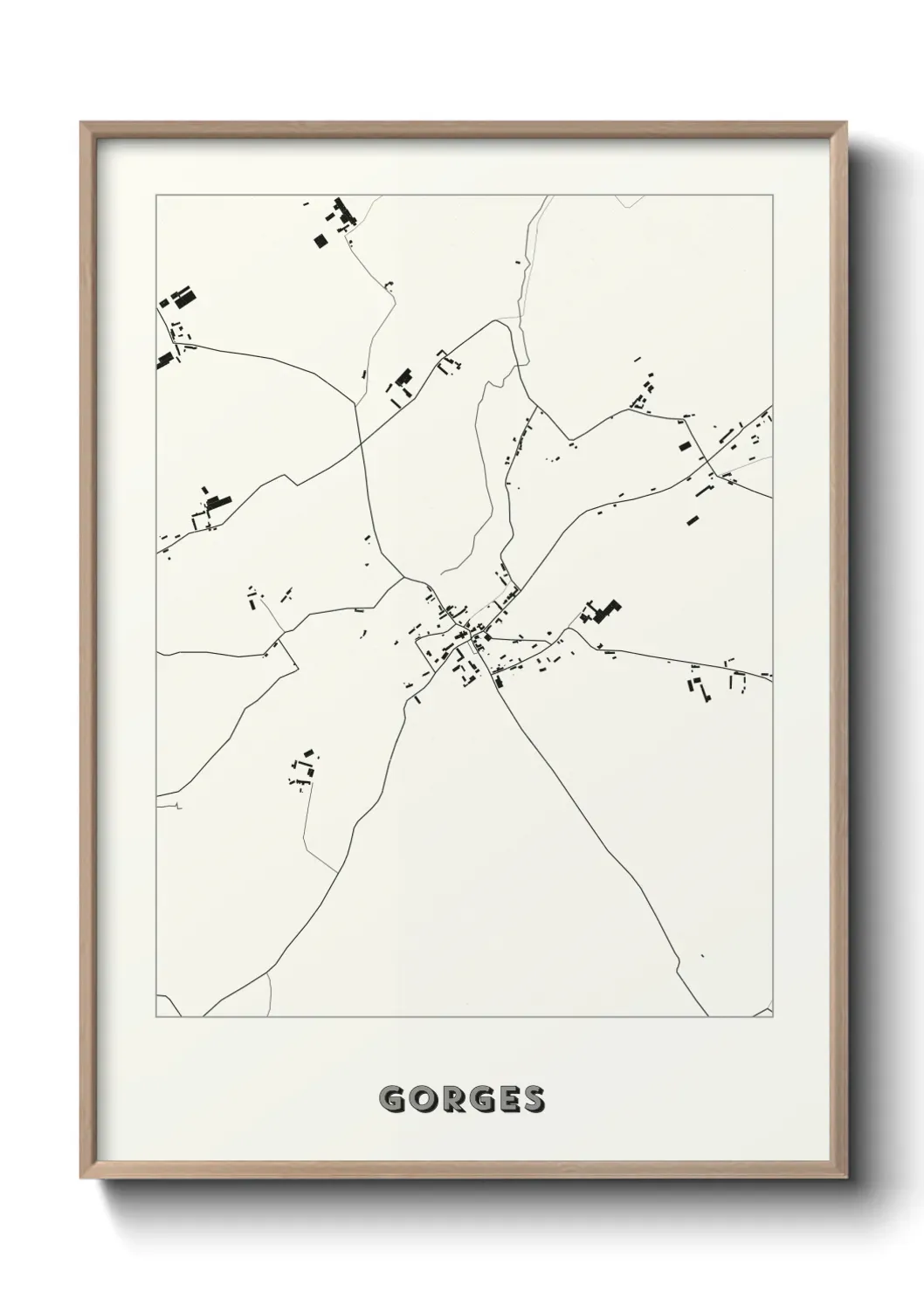 Un poster carte Gorges