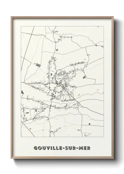 Une affiche de carte sur Gouville-sur-Mer