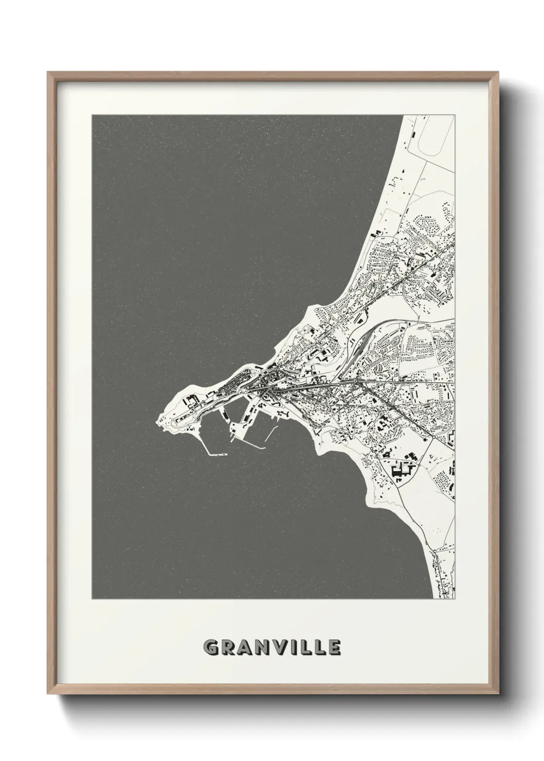 Un poster carte Granville
