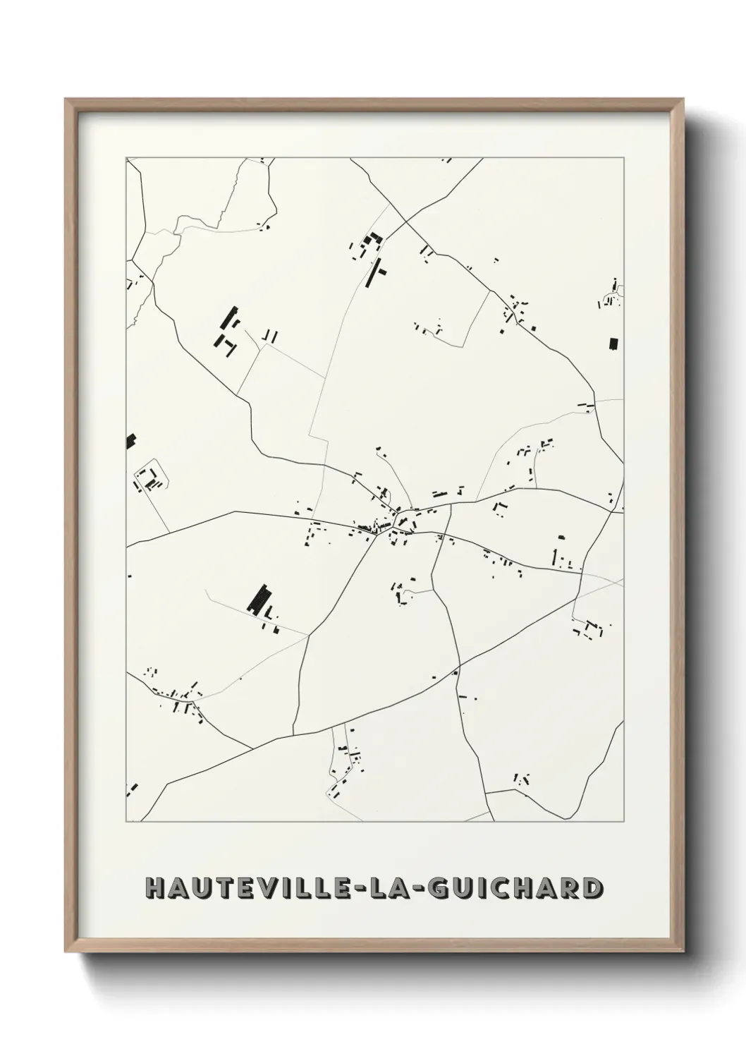 Un poster carteHauteville-la-Guichard