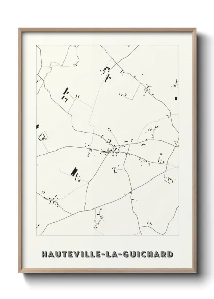 Une affiche de carte sur Hauteville-la-Guichard