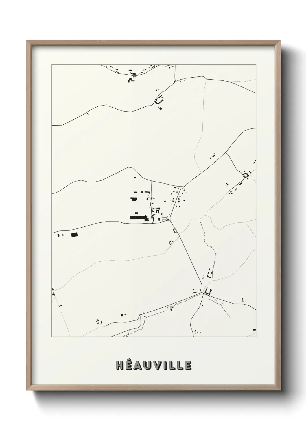 Un poster carte Héauville