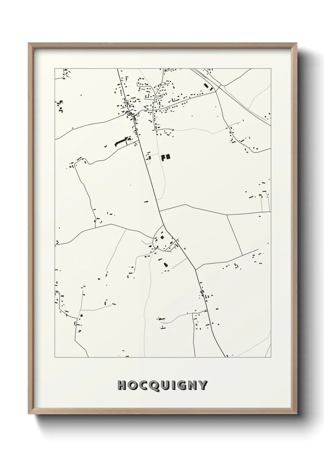 Un poster carte Hocquigny