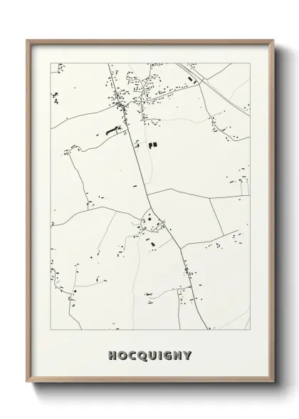 Une affiche de carte sur Hocquigny