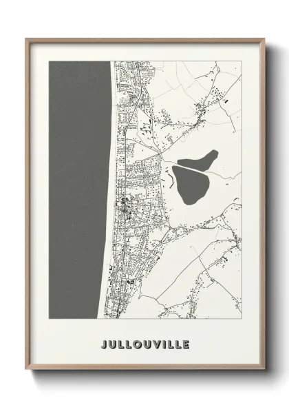 Une affiche de carte sur Jullouville