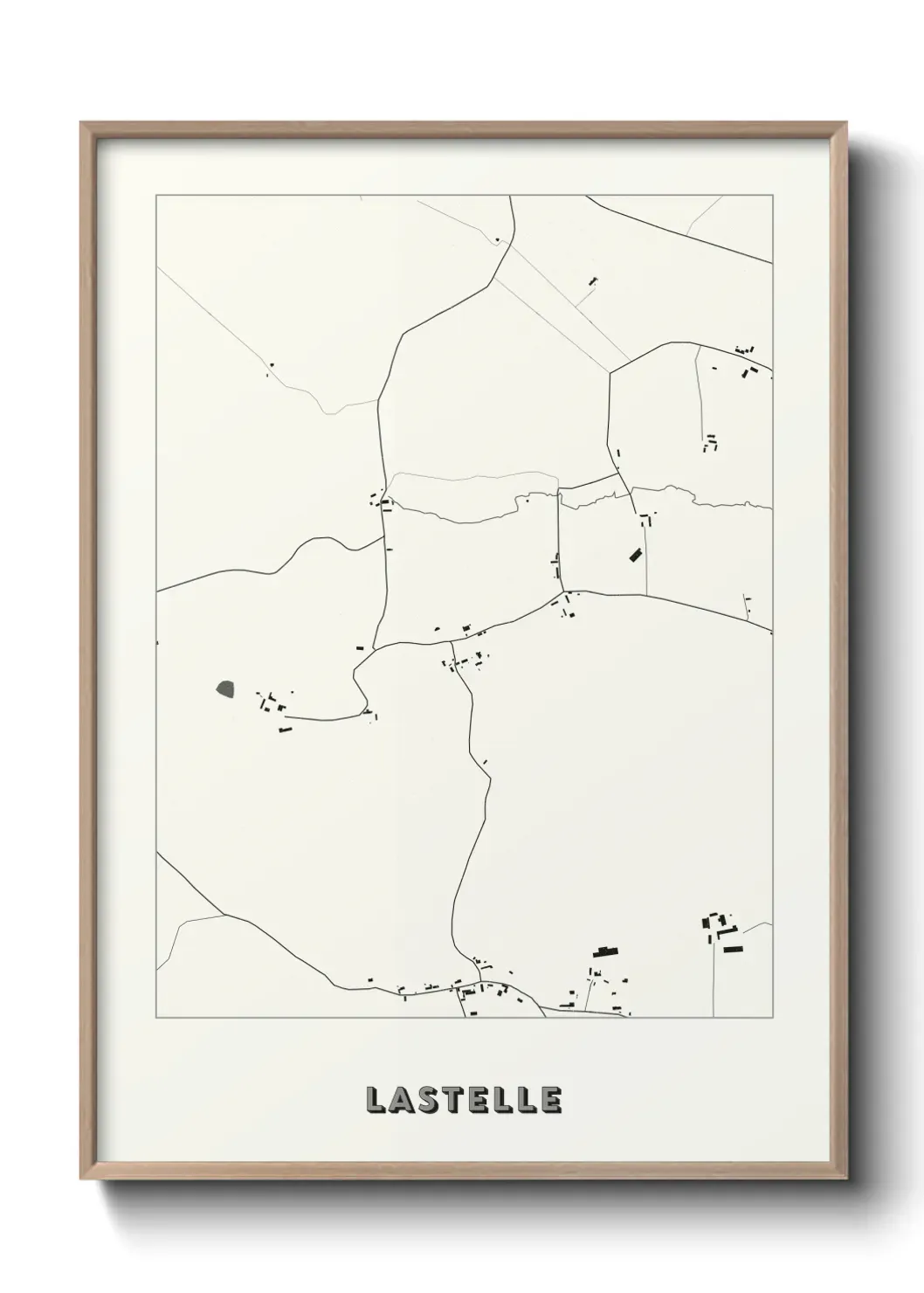 Un poster carte Lastelle