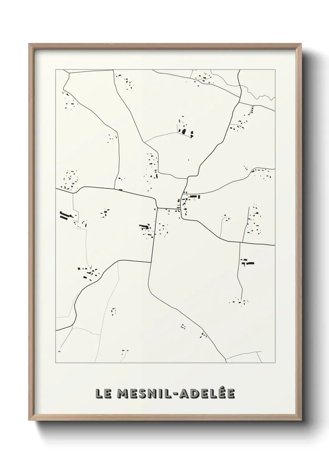 Un poster carte Le Mesnil-Adelée