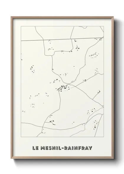 Une affiche de carte sur Le Mesnil-Rainfray