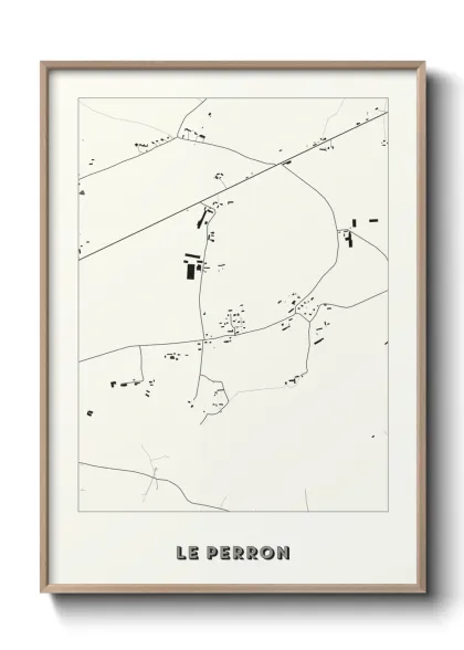 Une affiche de carte sur Le Perron