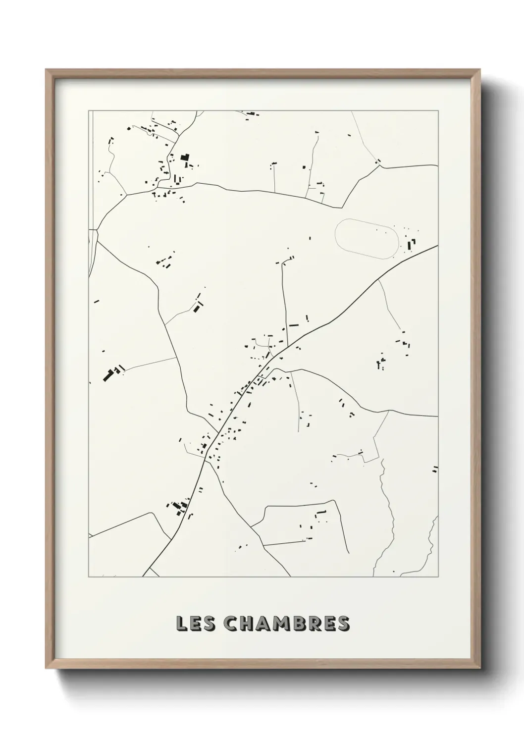Un poster carte Les Chambres