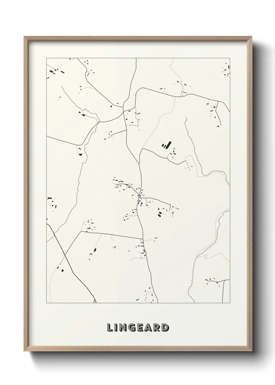 Un poster carte Lingeard