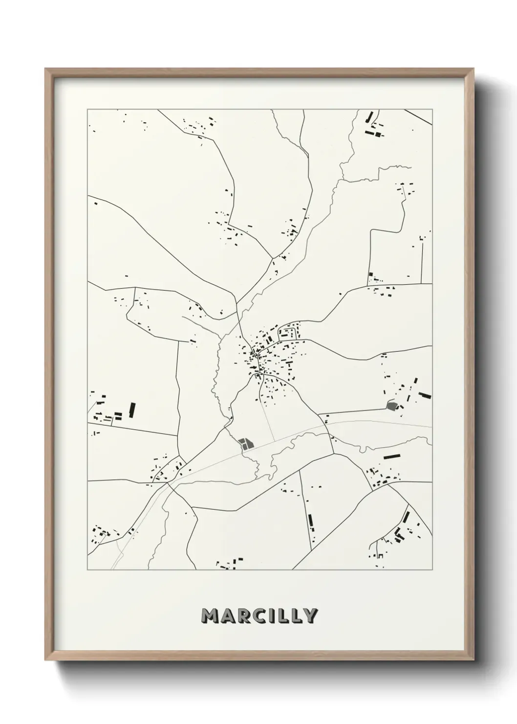 Un poster carte Marcilly