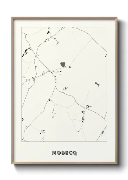Une affiche de carte sur Mobecq
