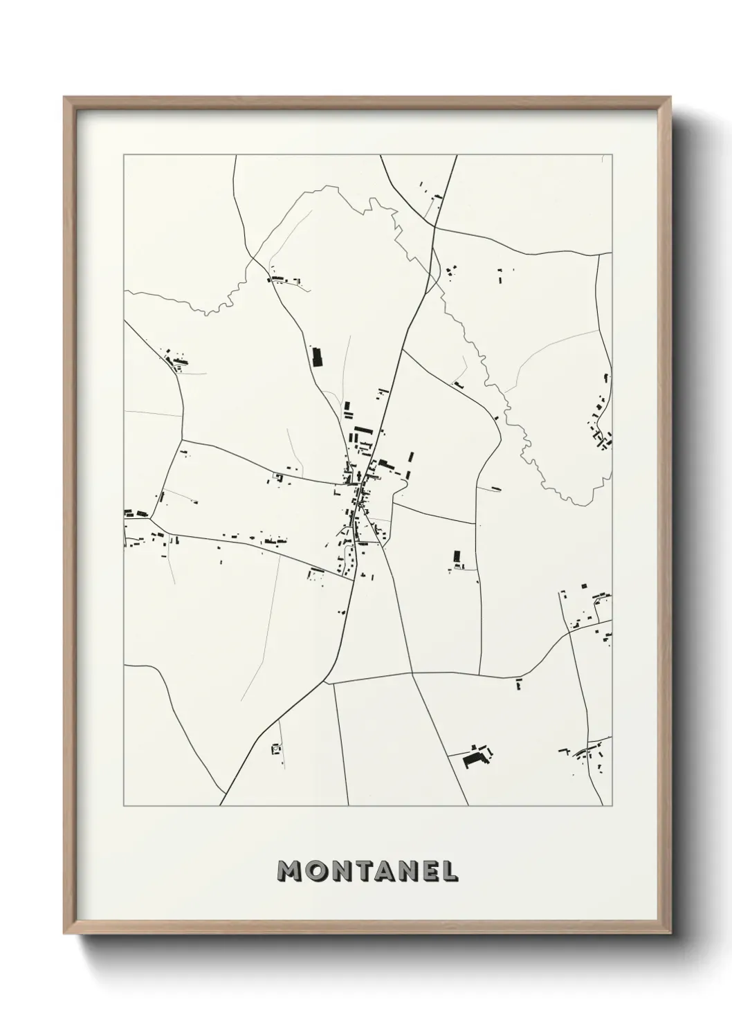 Un poster carte Montanel