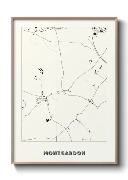 Une affiche de carte sur Montgardon