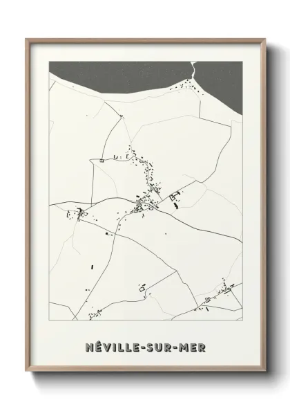 Une affiche de carte sur Néville-sur-Mer