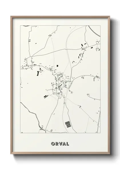 Une affiche de carte sur Orval