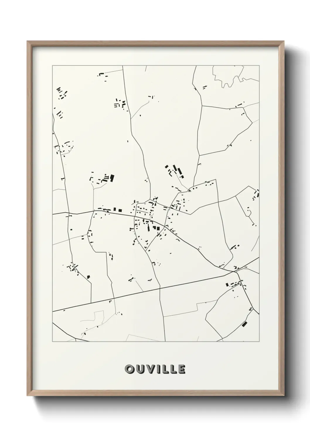 Un poster carte Ouville