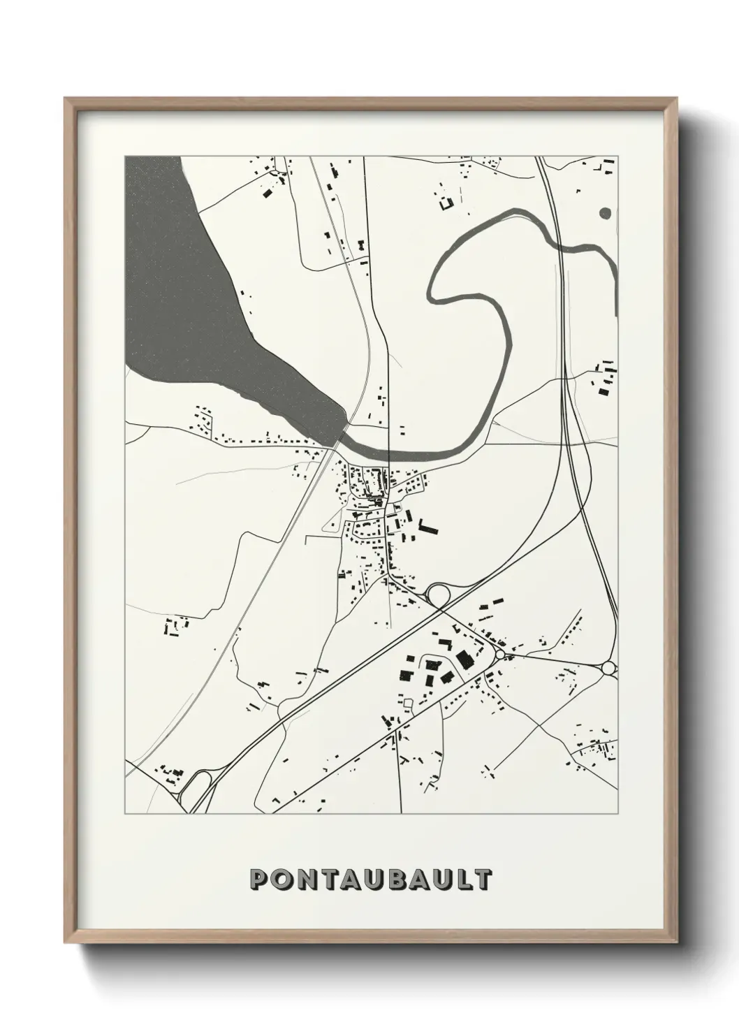 Un poster carte Pontaubault
