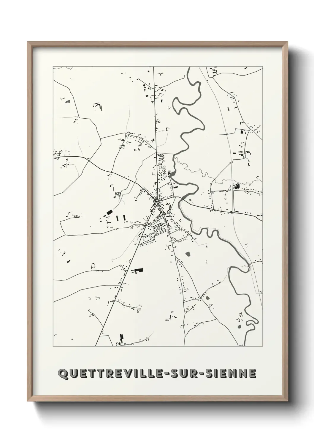Un poster carte Quettreville-sur-Sienne