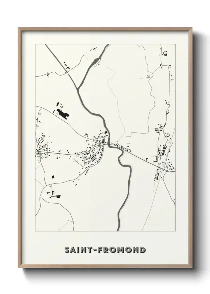 Une affiche de carte sur Saint-Fromond