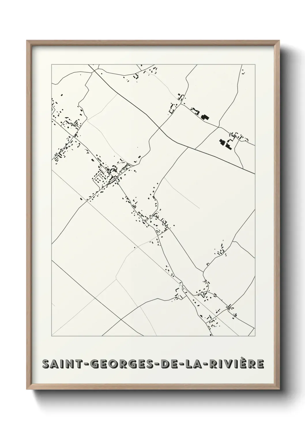 Un poster carte Saint-Georges-de-la-Rivière