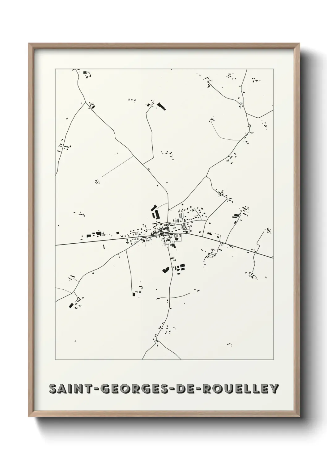 Un poster carte Saint-Georges-de-Rouelley