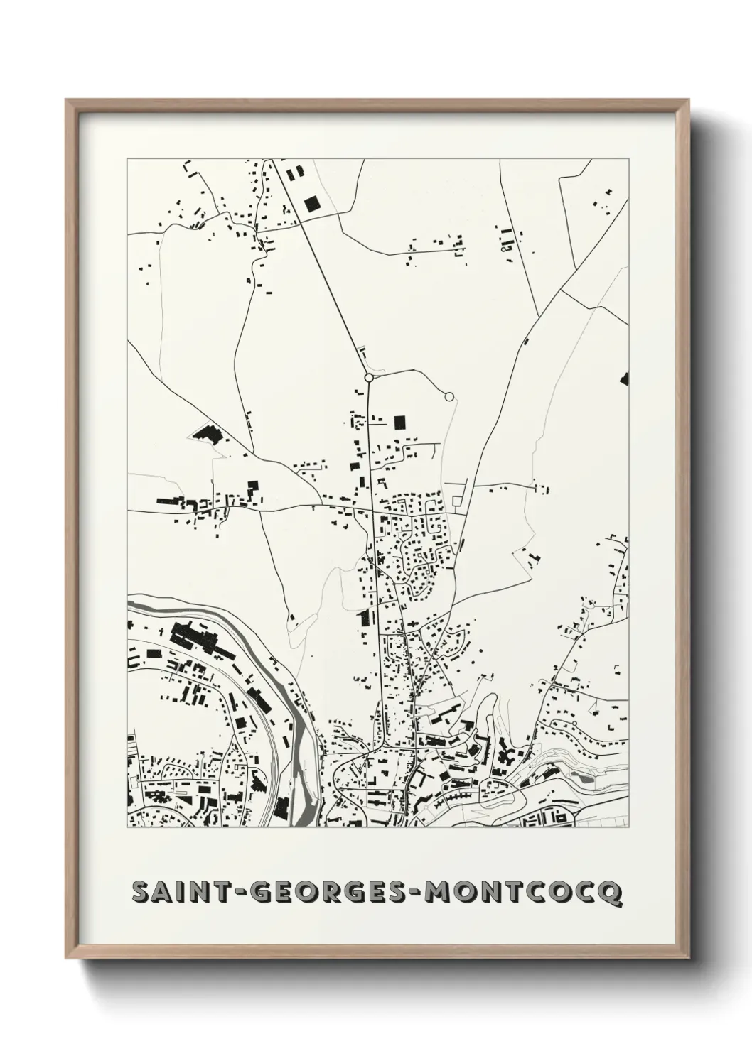 Un poster carte Saint-Georges-Montcocq