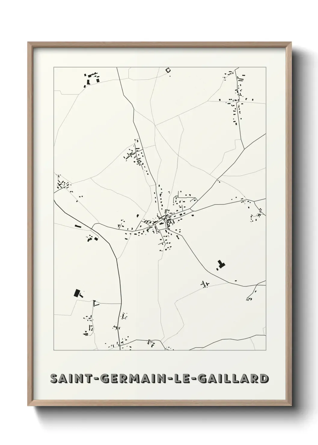 Un poster carte Saint-Germain-le-Gaillard