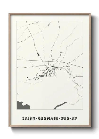 Une affiche de carte sur Saint-Germain-sur-Ay
