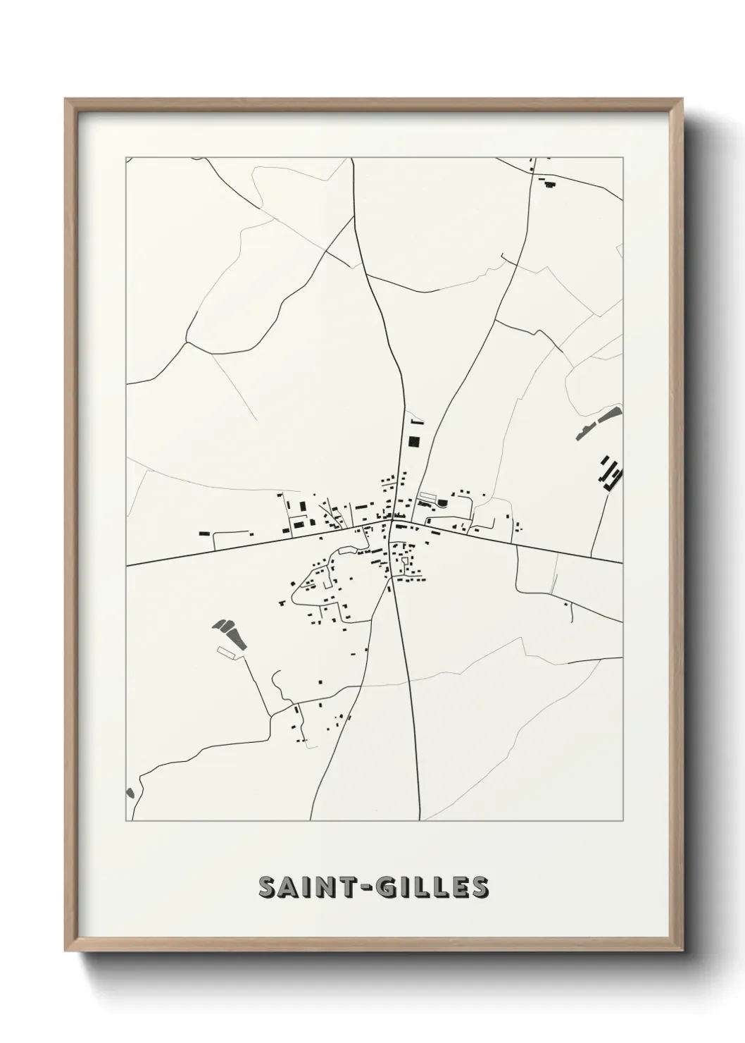 Un poster carte Saint-Gilles