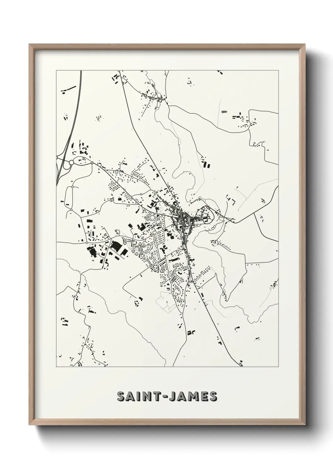 Un poster carte Saint-James