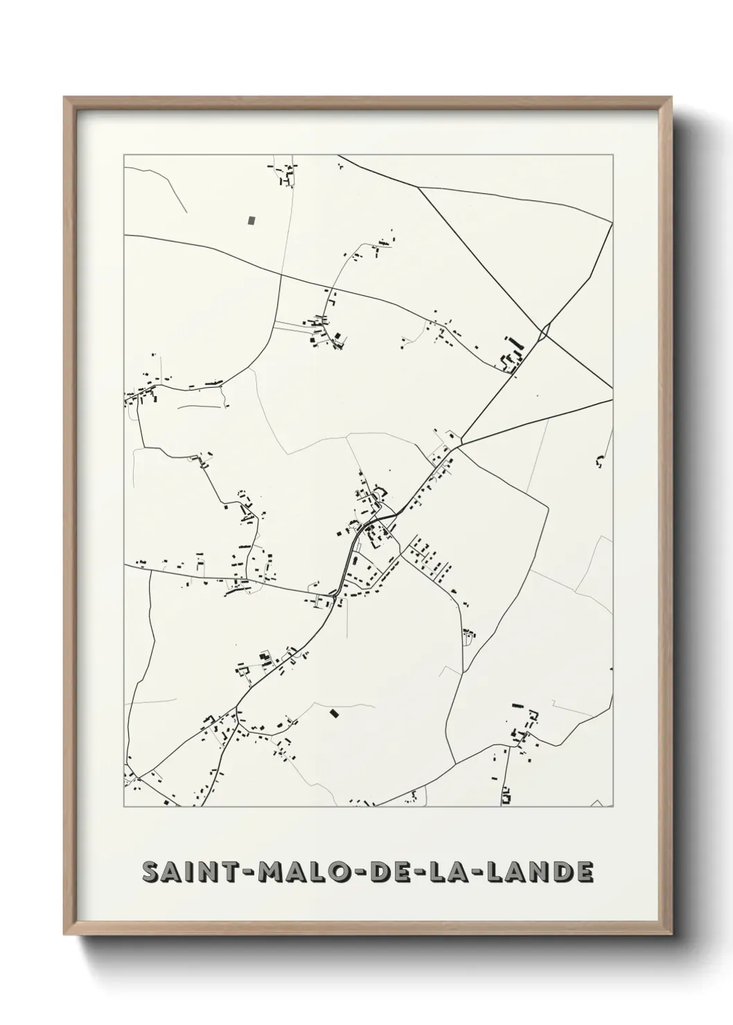 Un poster carte Saint-Malo-de-la-Lande