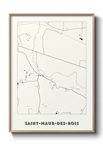 Une affiche de carte sur Saint-Maur-des-Bois