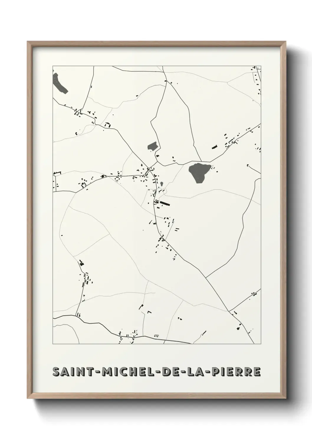 Un poster carte Saint-Michel-de-la-Pierre