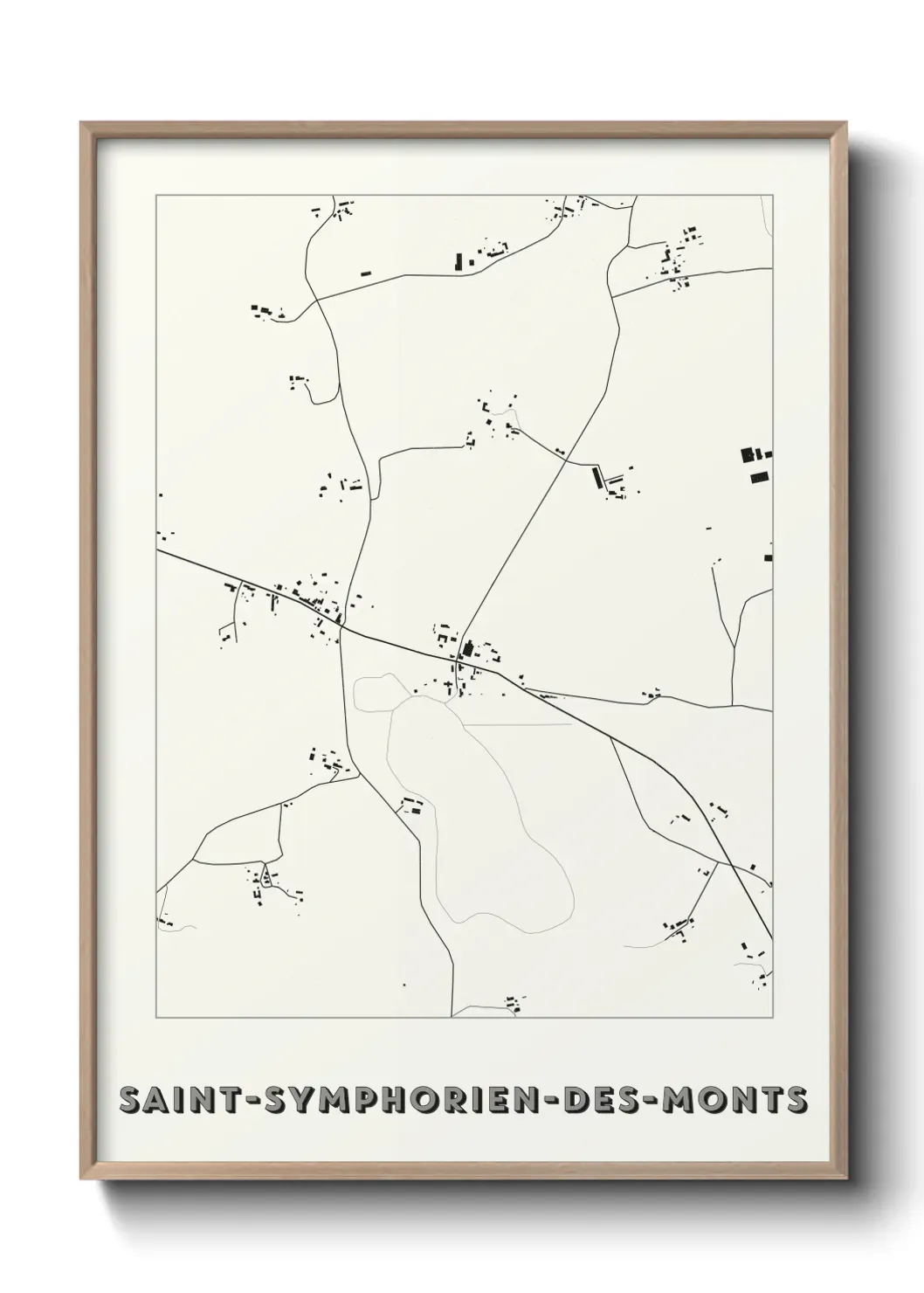 Un poster carte Saint-Symphorien-des-Monts