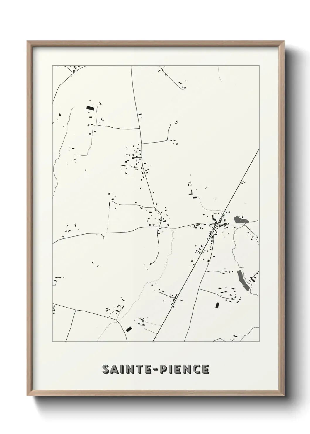 Un poster carte Sainte-Pience