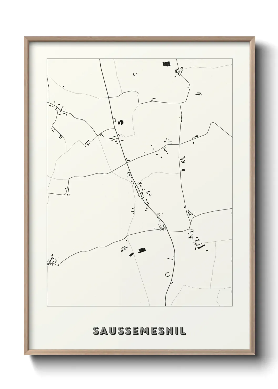 Un poster carte Saussemesnil