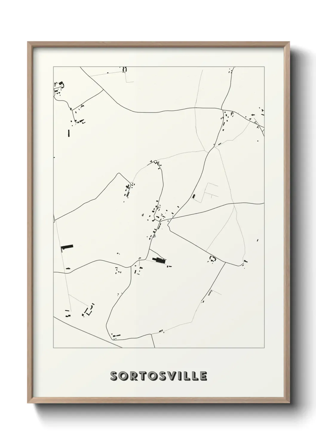 Un poster carte Sortosville
