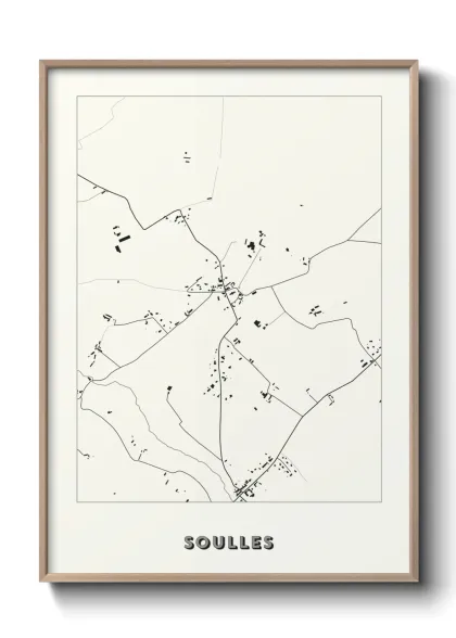 Une affiche de carte sur Soulles