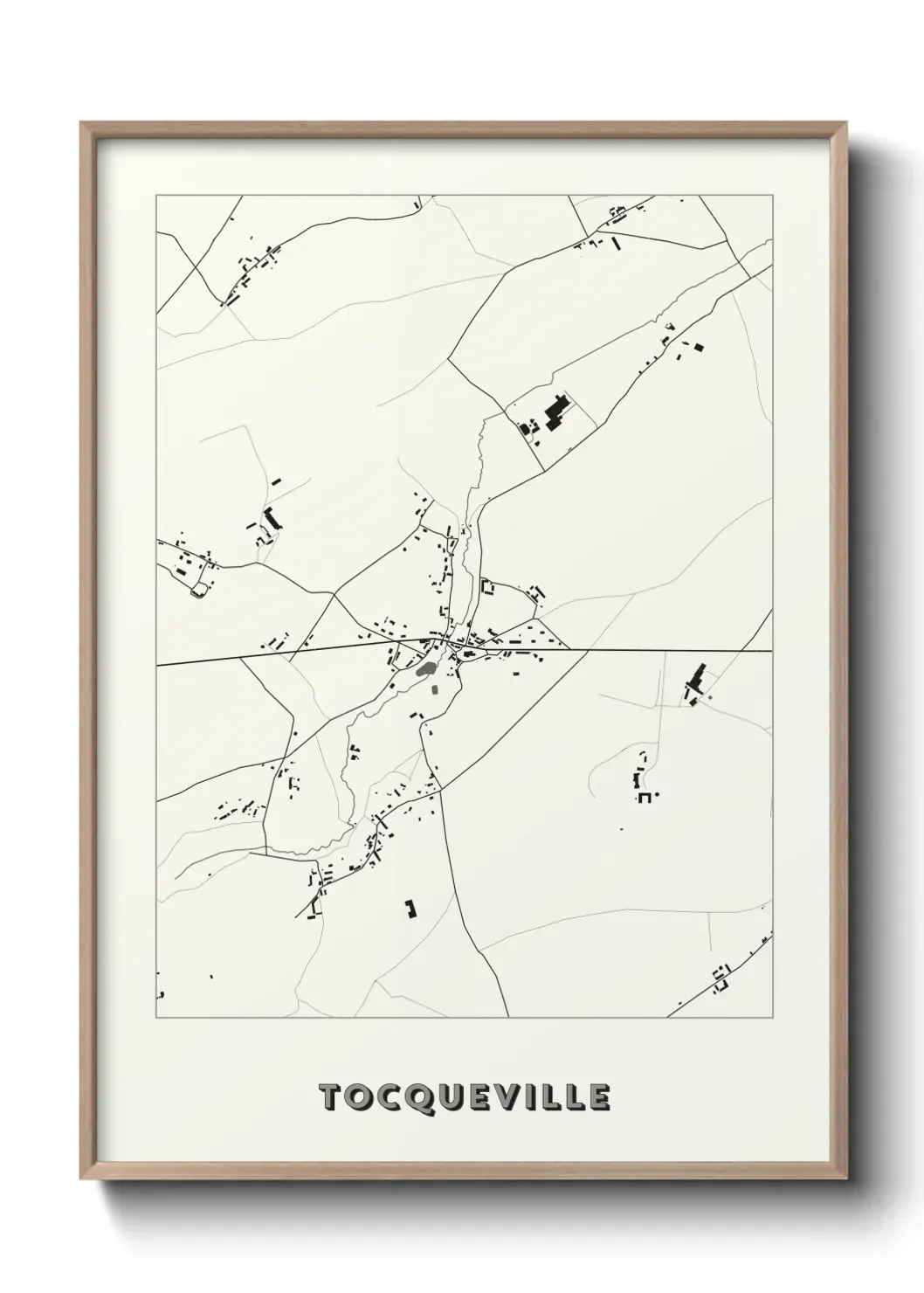 Un poster carte Tocqueville