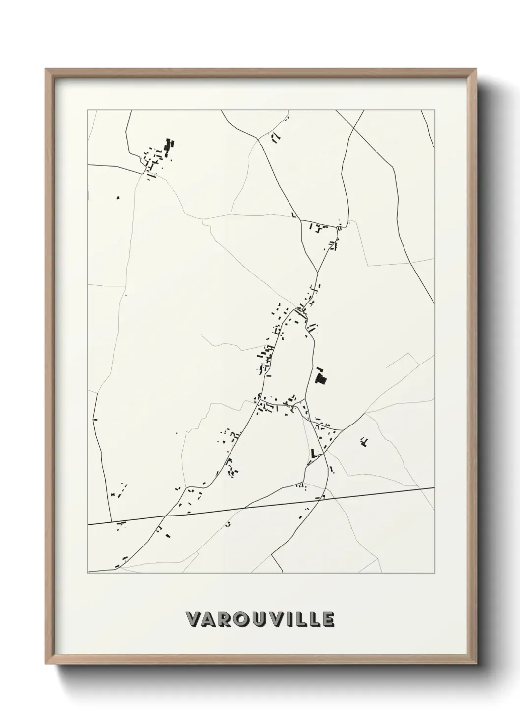 Un poster carte Varouville