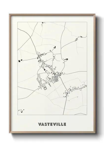Une affiche de carte sur Vasteville