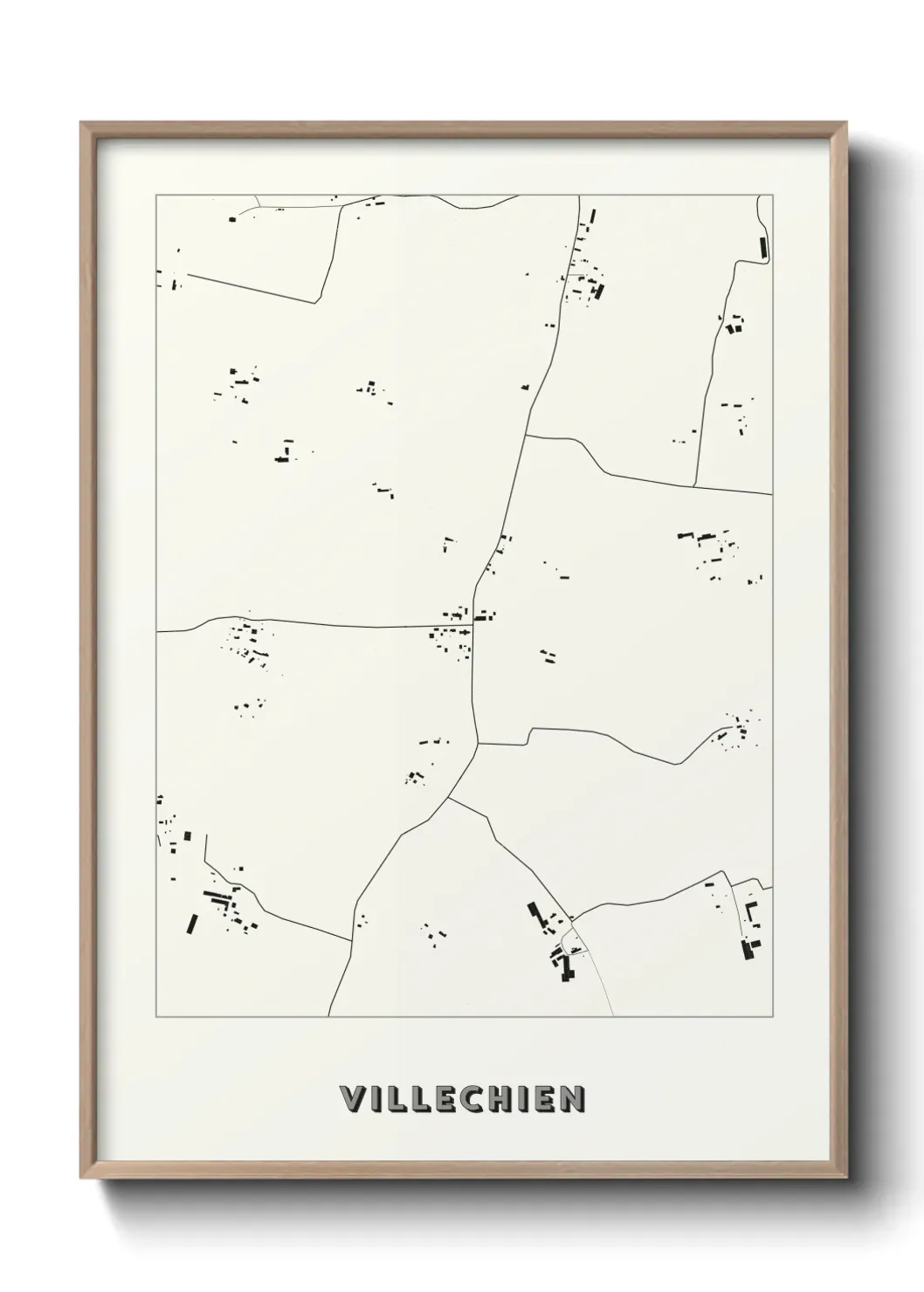Un poster carte Villechien