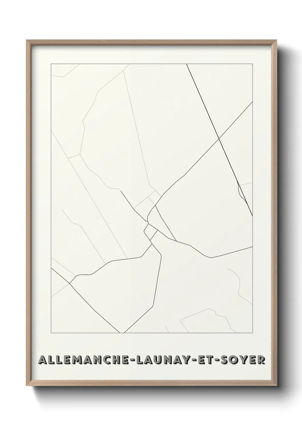 Un poster carte Allemanche-Launay-et-Soyer