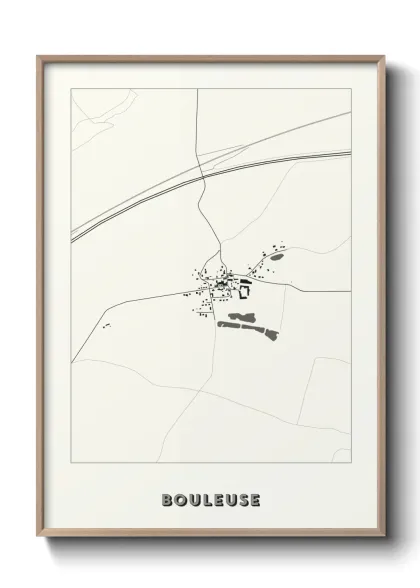 Une affiche de carte sur Bouleuse