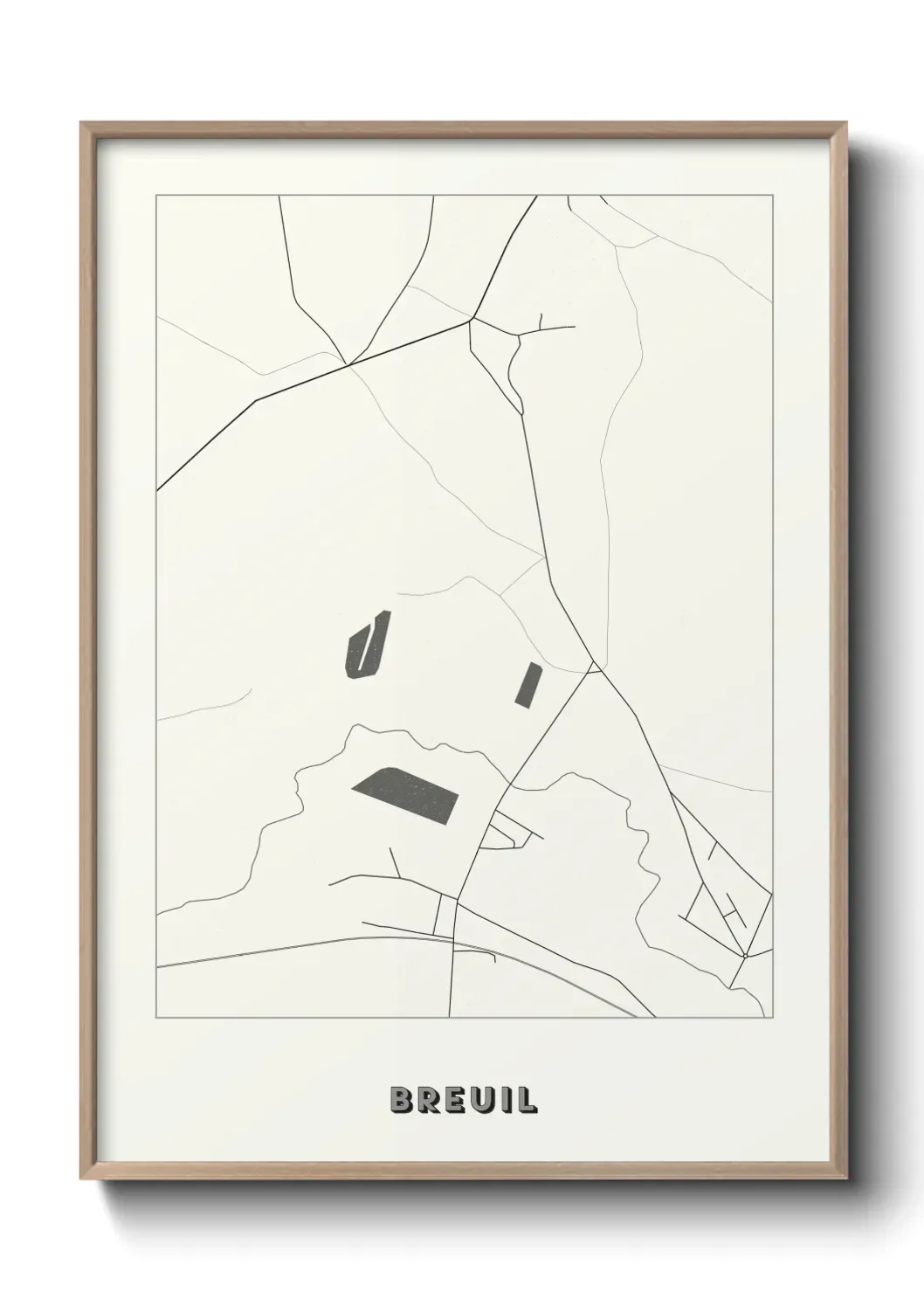 Un poster carte Breuil