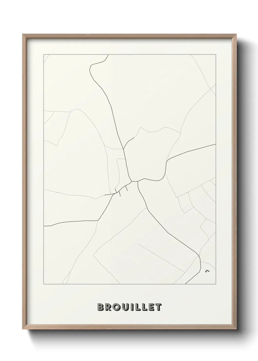 Un poster carte Brouillet